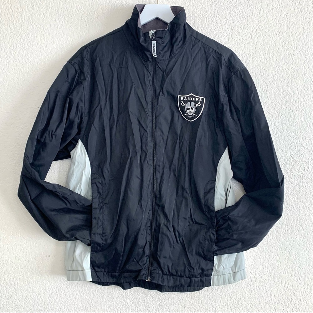 Vintage NFL Raiders Windbreaker Fleece Zip Jacket
